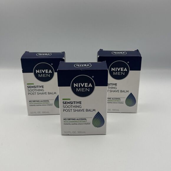 NIVEA MEN Sensitive Soothing Post Shave Balm, 3 Pack of 3.3 Fl Oz  NEW - Picture 1 of 5